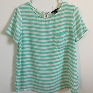 Forever 21 Chiffon Striped Blouse